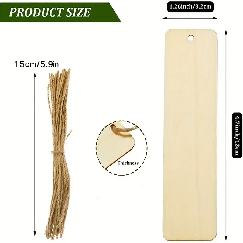 Tag pendurado de madeira inacabada, furos e corda, corações em branco, marcadores, DIY, casamento, decorações de aniversário