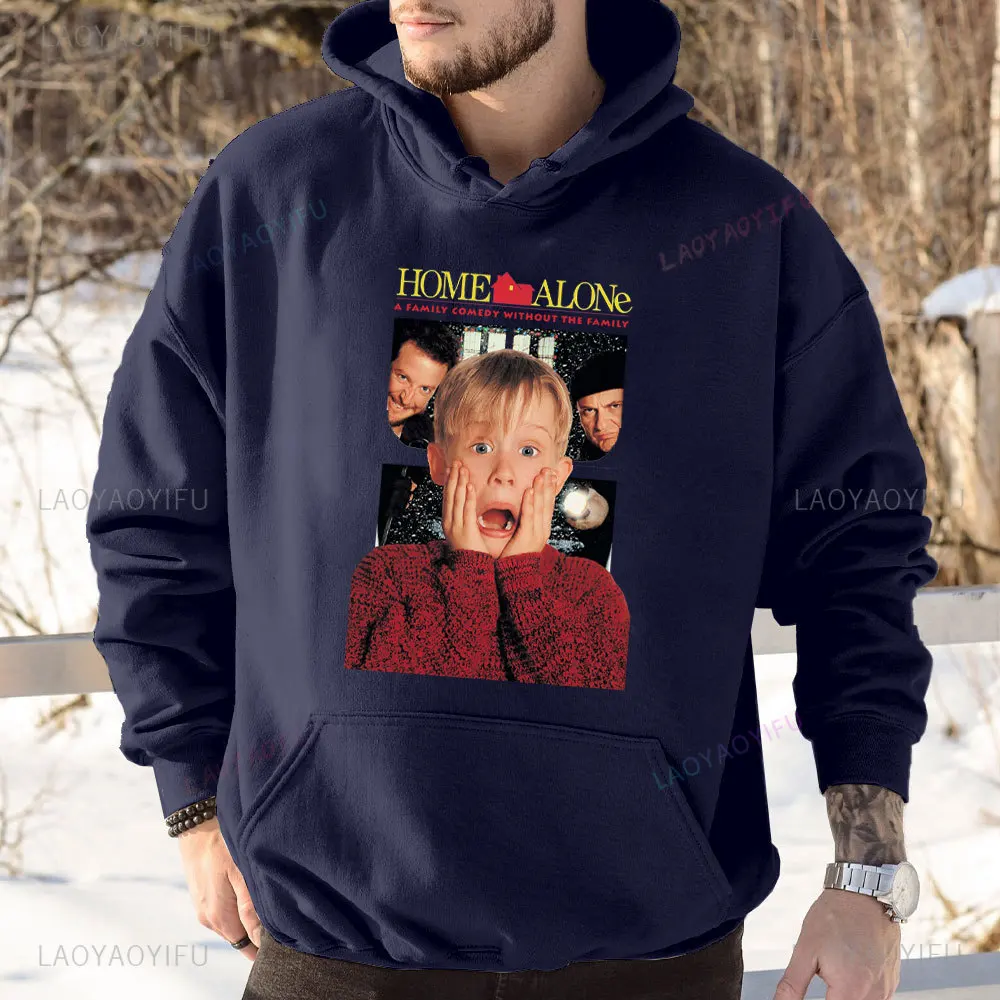 Movie Home Alone Christmas Ya Sweatshirts Funny Hoodie Men Women's Christmas Autumn Drop-shoulder Sleeve Hoody Many Colors