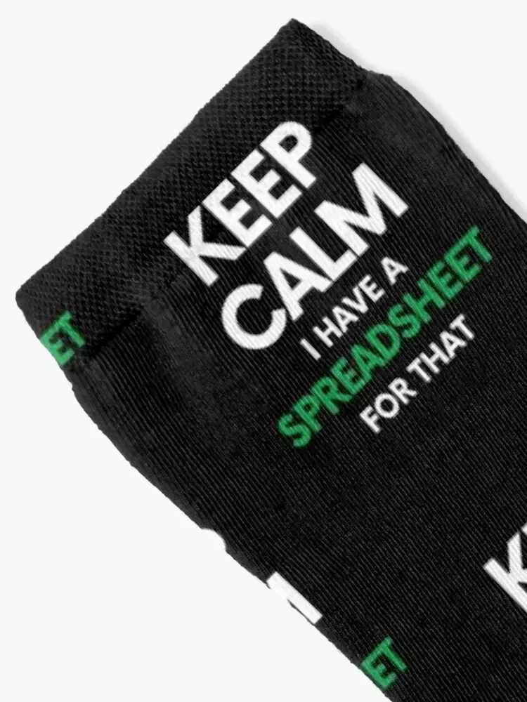 Keep calm I have a spreadsheet for that - Spreadsheets, Microsoft Excel and Google Sheets Socks Non-slip Men Socks Women's