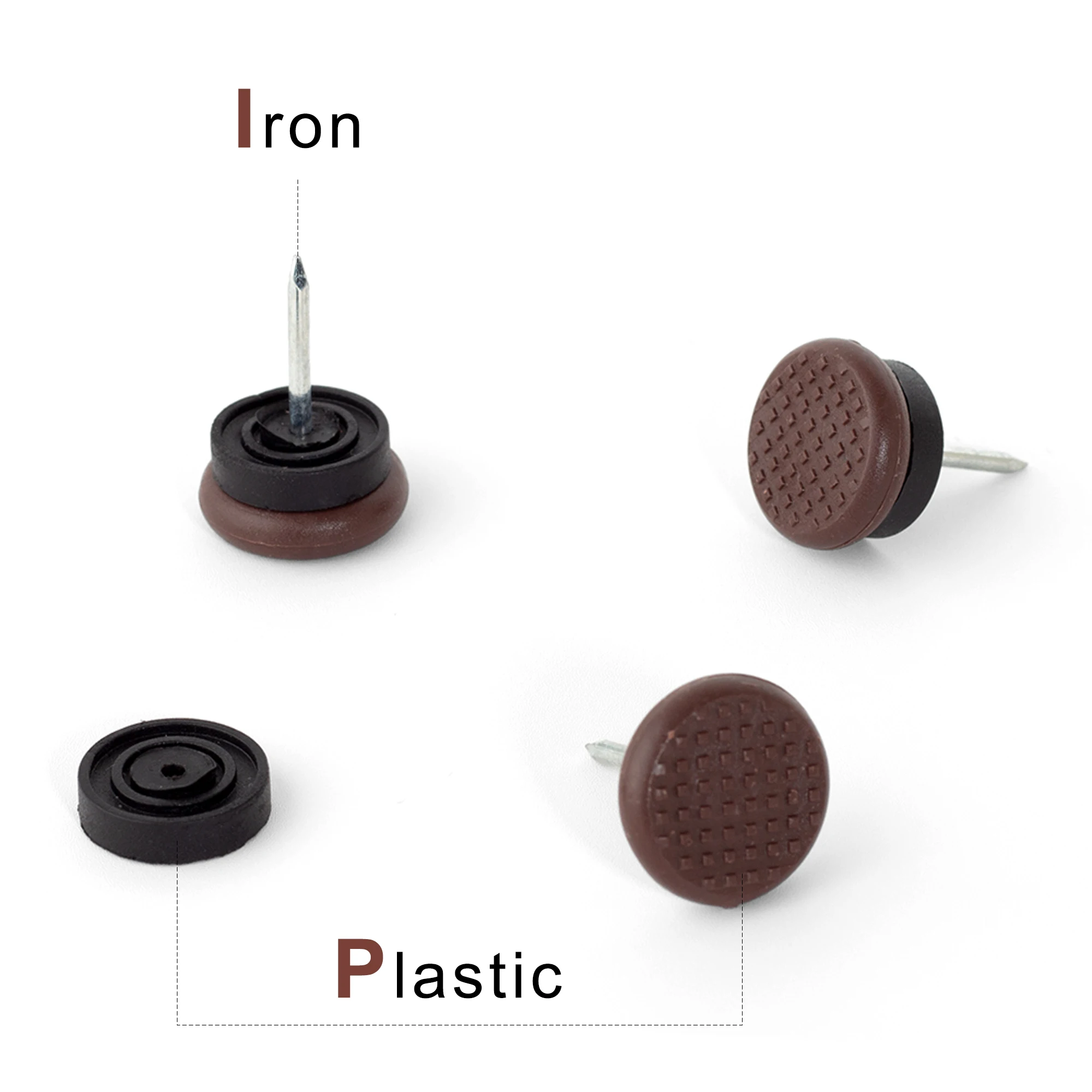 20PCS Furniture Levelers Brown Plastic Leveling Pad for Furniture Legs Support Cabinet Chair Table Desk Feet