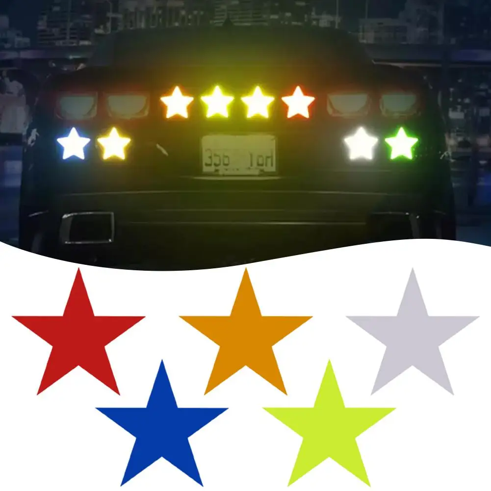 

6 шт. светоотражающие наклейки для автомобиля, мотоцикла, светящаяся предупреждающая лента, наклейки для шлема, коляски, инструменты для украшения автомобиля