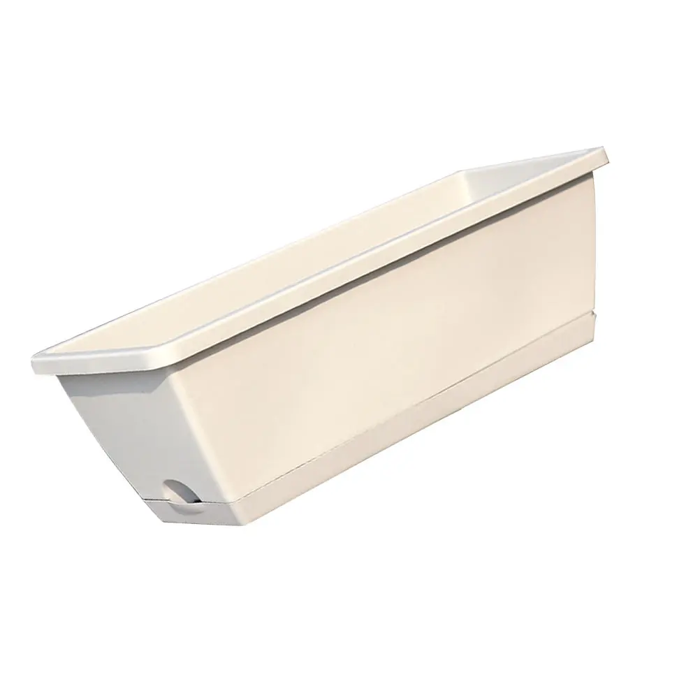 

1pc Extra Large Rectangular Flowerpot for Balcony Gardening Grey Vegetable Planting Pot Thickened Design Durable Resin