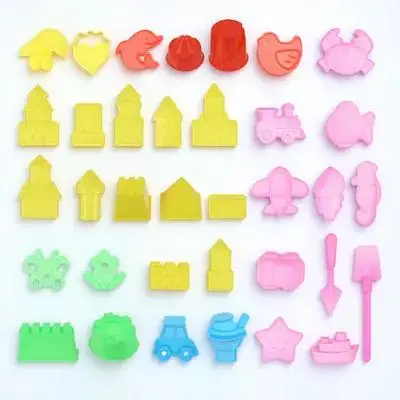 35Pcs Sand Mold Set Children Cartoon DIY Plasticine Clay Kit Colorful Handmade Educational Creativity Skill DIY Plasticine Molds
