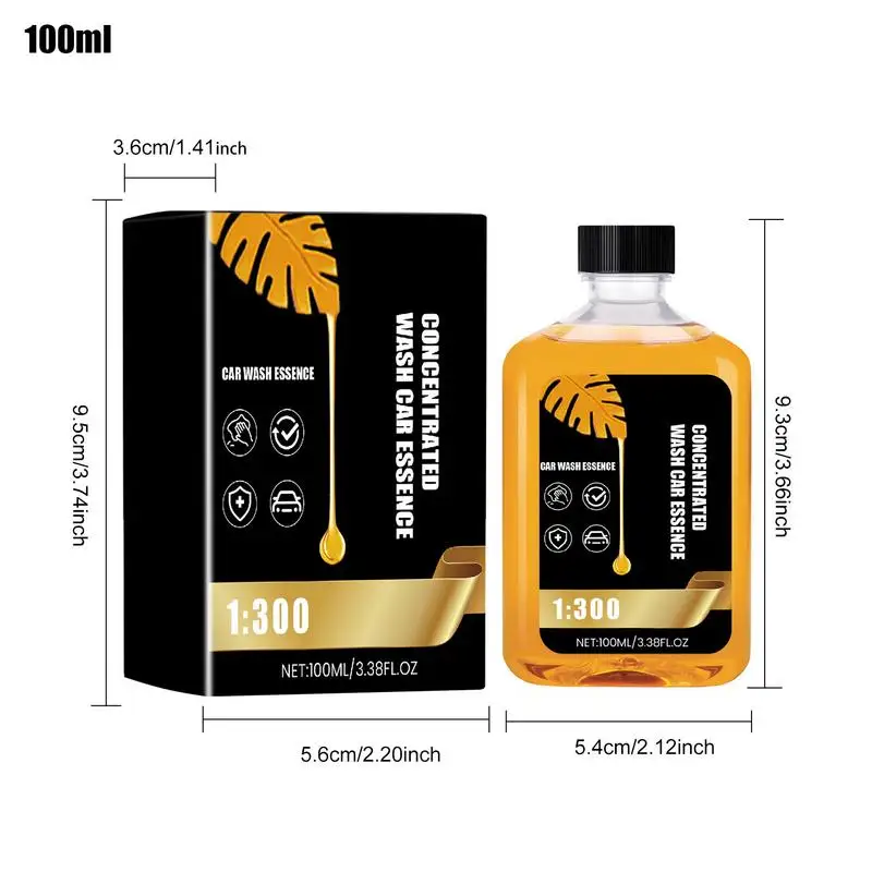 Geconcentreerde Carwash En Wax 100Ml Geconcentreerde Autodetails Wasvloeistof Auto-Auto Buitenverzorging Voor Ramen Wielen Auto