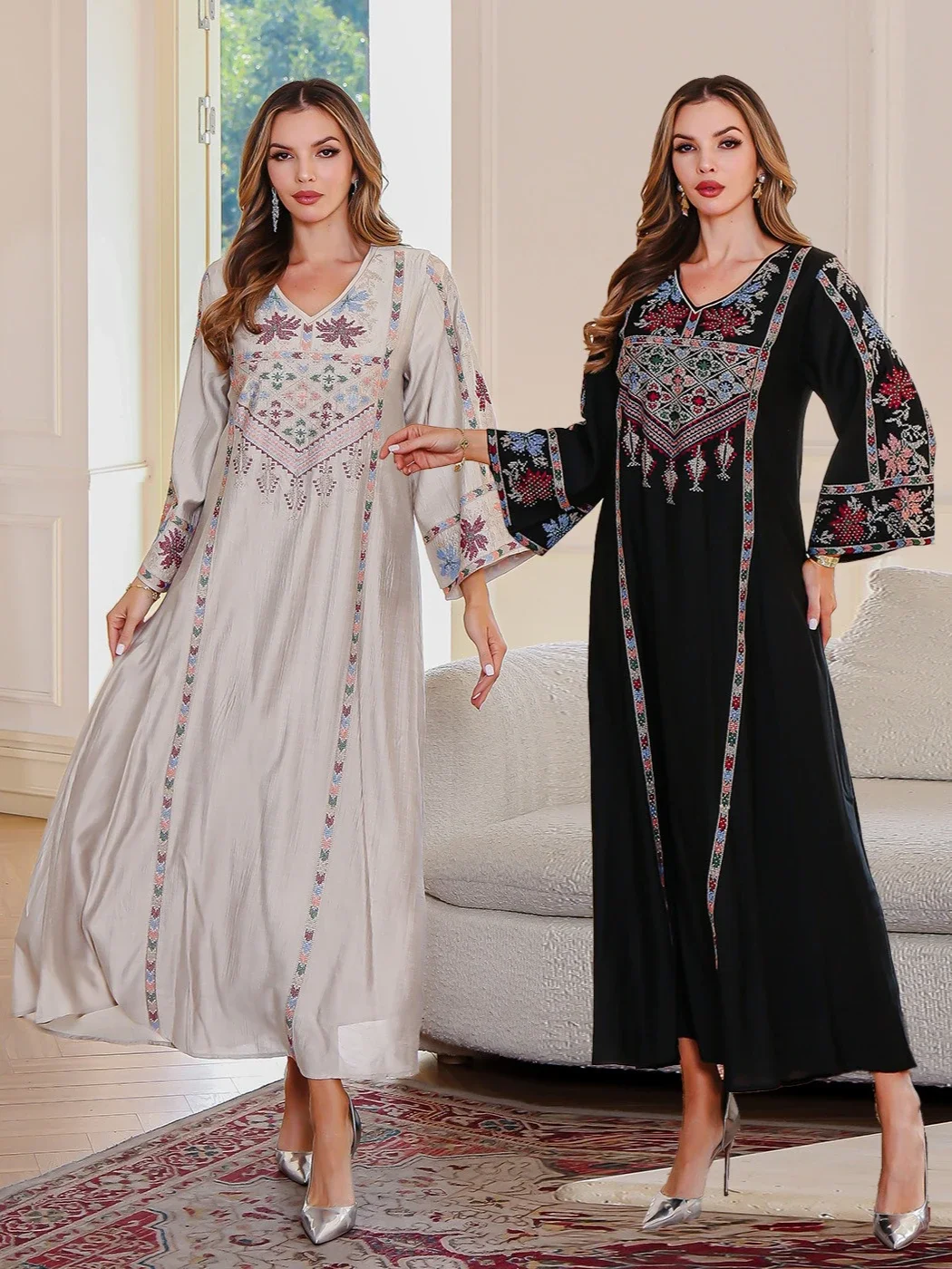 Eid femmes Robe Abaya musulman Ramadan Jalabiya broderie perles robes de soirée dubaï longue Robe maroc robes Largos 2026