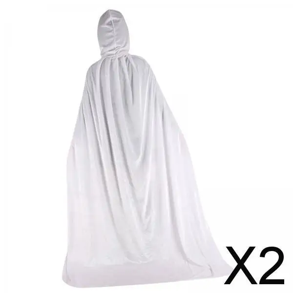 

2x детский длинный плащ с капюшоном для косплея на Хэллоуин, многоцелевой прочный аксессуар для костюма, мягкая приятная для кожи ткань