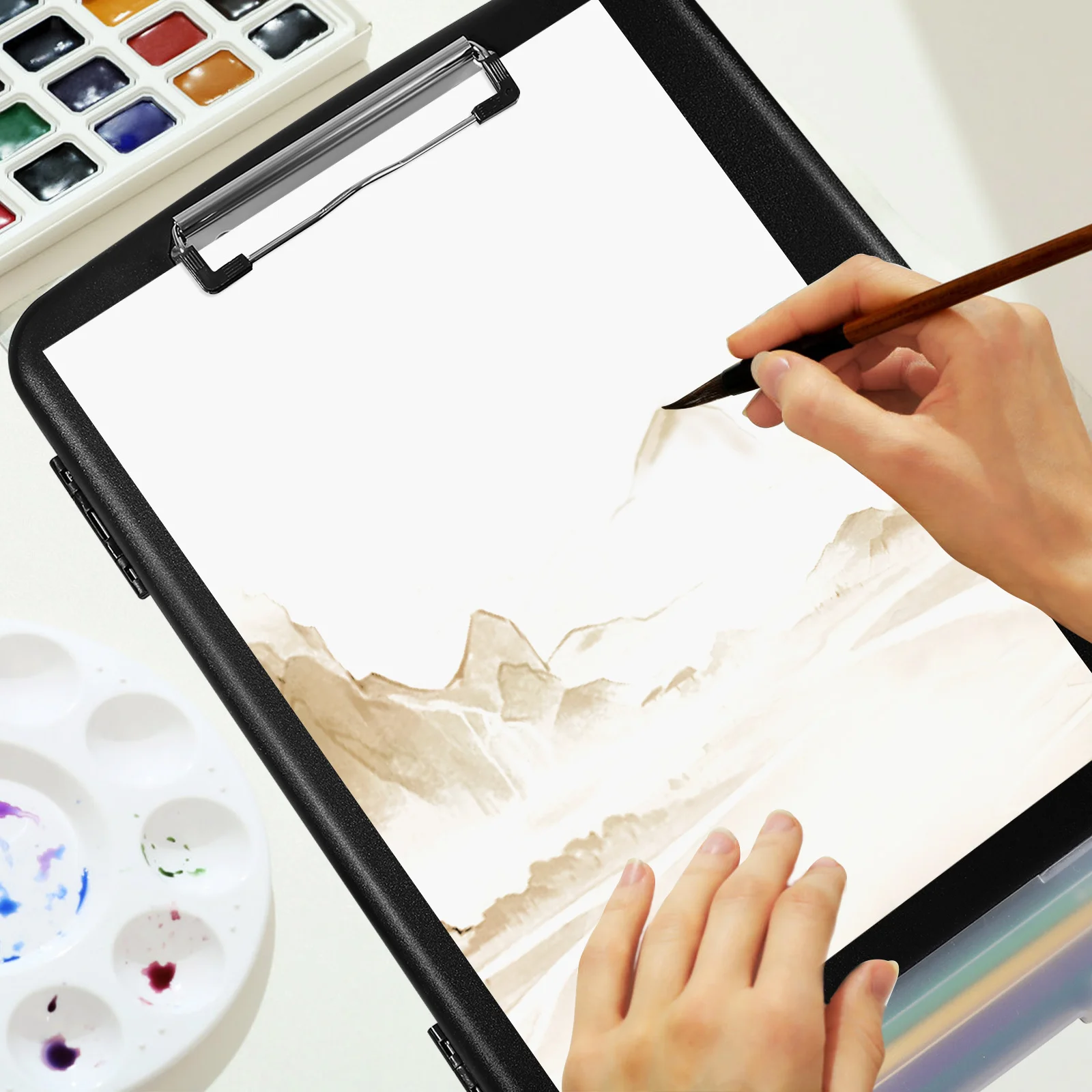 

Буфер обмена медсестры с планшетами для хранения, держатель для ручек, органайзер для документов формата А4, легкий портативный ящик для хранения крафт-бумаги