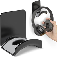 No Punch Wall Mount Hook Headphone Holder Support Gaming Headphones General Earphone Holder Miscellaneou Hanging Durable Bracket