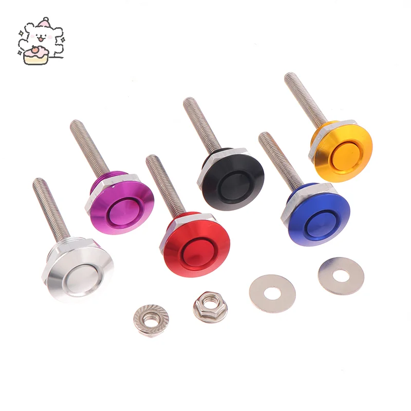 Hot Sale Universal 25mm Car Push Button Bonnet Hood Pin Lock Clip Kit Quick Release Latch Engine Bonne Exterior Parts