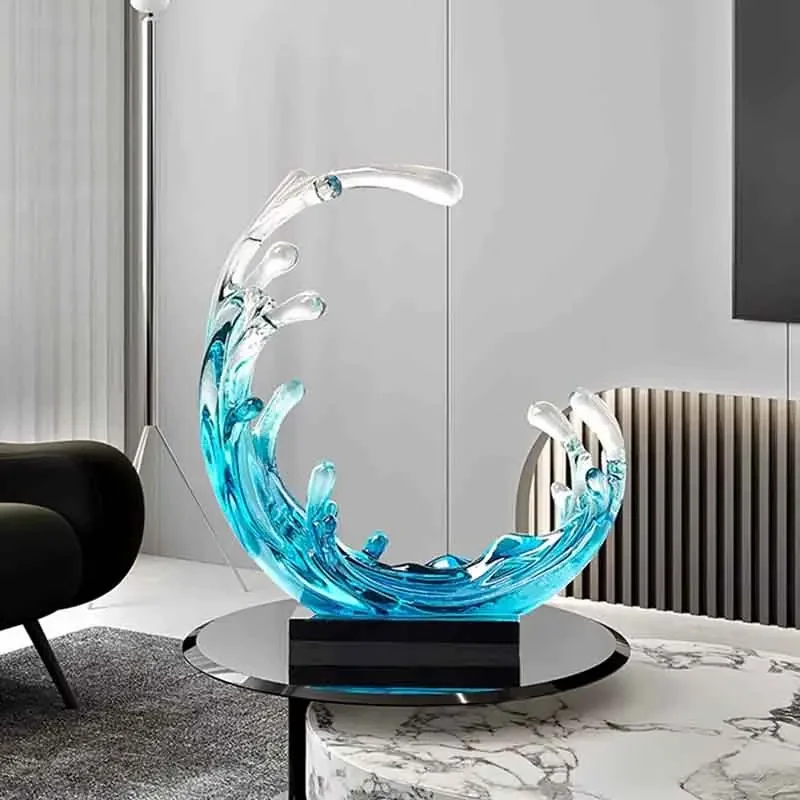 Adornos  Escultura Abstracta, Obras  Arte en Resina Transparente, Estatuas Creativas, Decoración  Escritorio para Sala