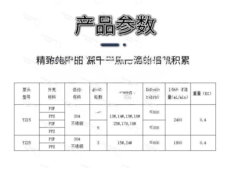 Classic Peristaltic Pump Head YZ15 15x Imported Polysulfone, Polyphenylene Sulfide, Corrosion-resistant Stainless Steel Wheel