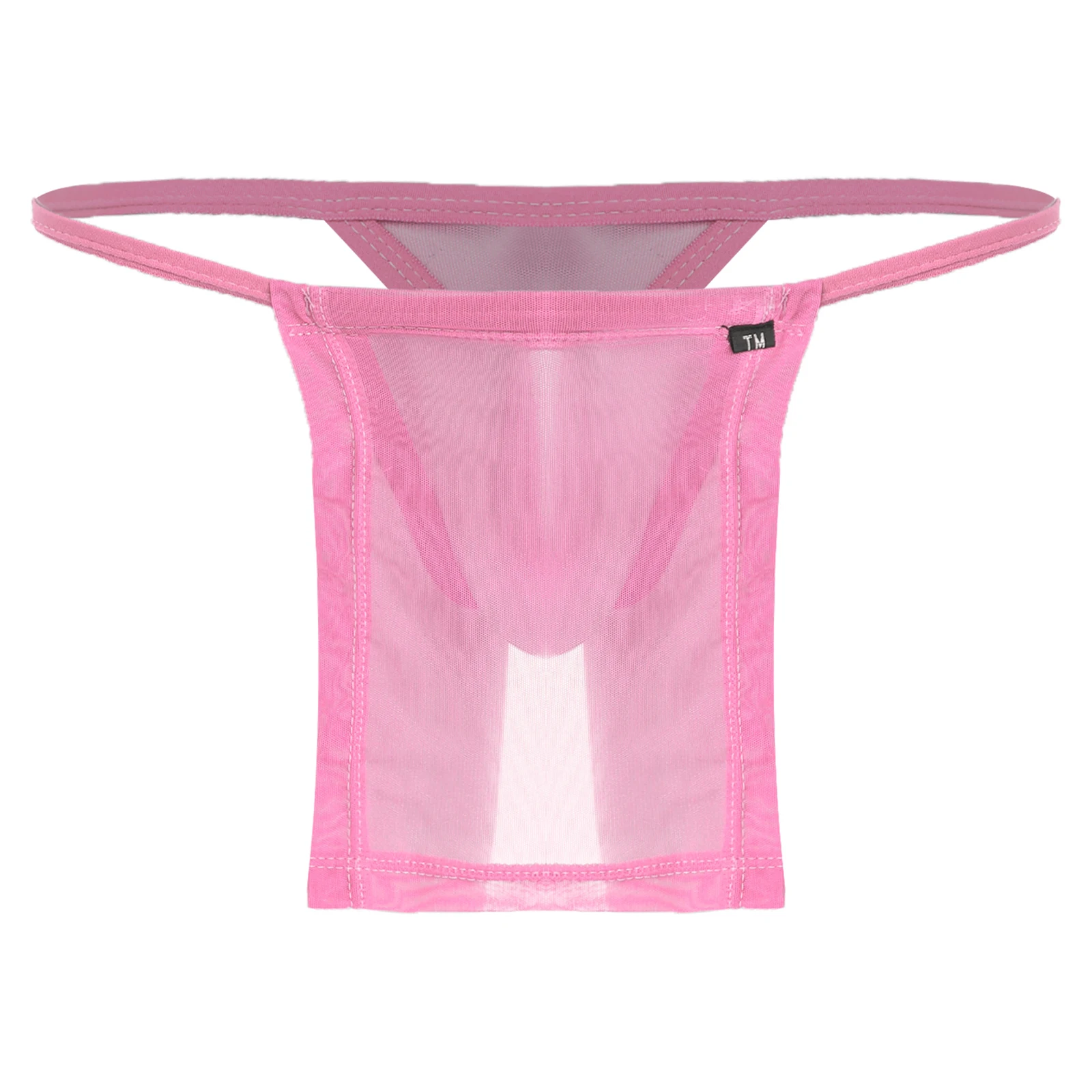 

Men Sheer Mesh Sumo-style Thong Underwear Hollow Out Pouch with Flap Elastic Waistband T-back Briefs for Couple Games Nightwear