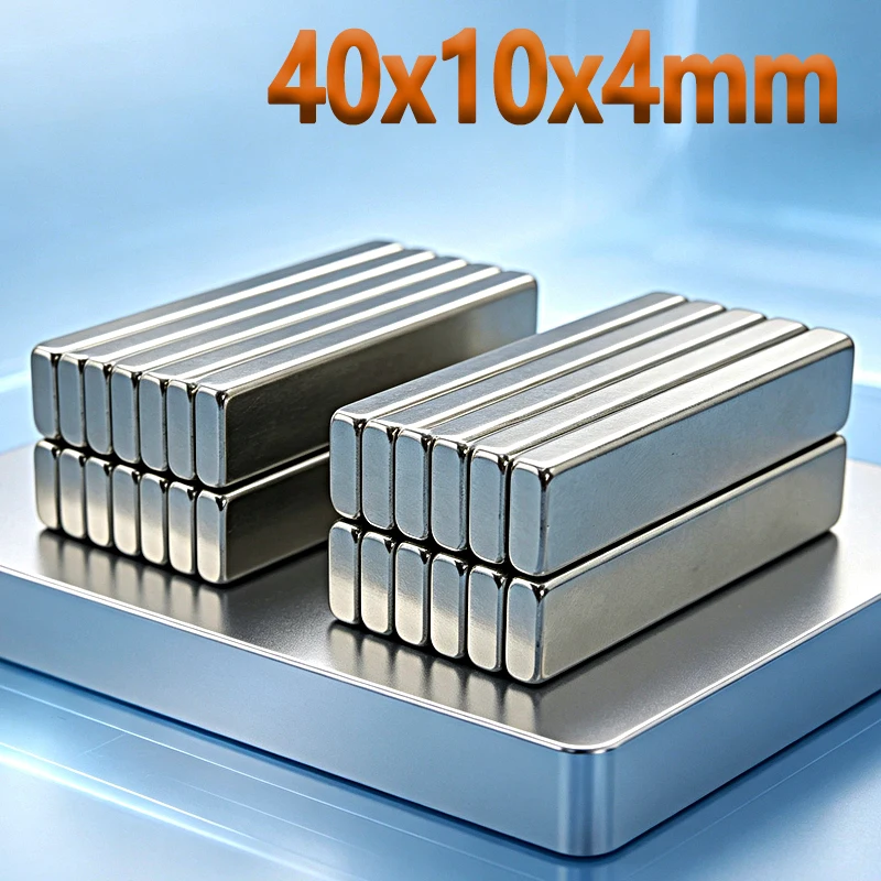 N35 NdfeB 40x10x4mm Magnet 1-100pcs 40*10*4mm Accessory Neodymium Magnet Fridge Magnets Square Shape Permanent Magnetic Imanes