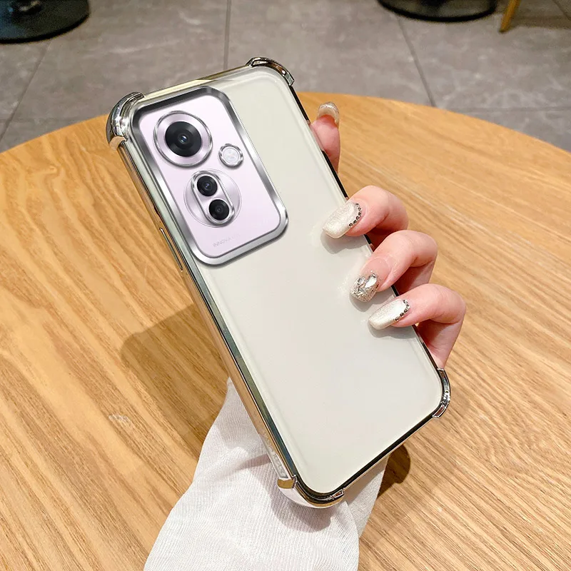 Für OPPO Reno 11F Fall OPPO Reno11 F Telefon Fall Reno F25 Pro Vier Ecken Verdickung Stoßfest Beschichtung Silikon Weiche rückseitige abdeckung