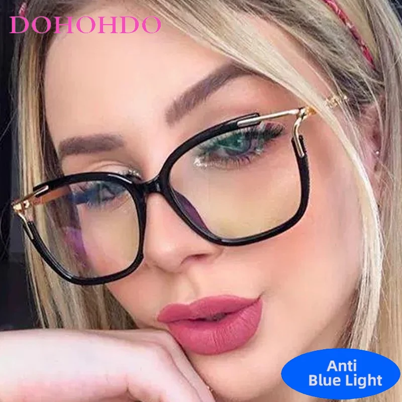 

TR90 Metal Square Glasses Blue Light Blocking Women Men Trendy Brand Designers Optical Spectacle Computer Protection Eyeglasses