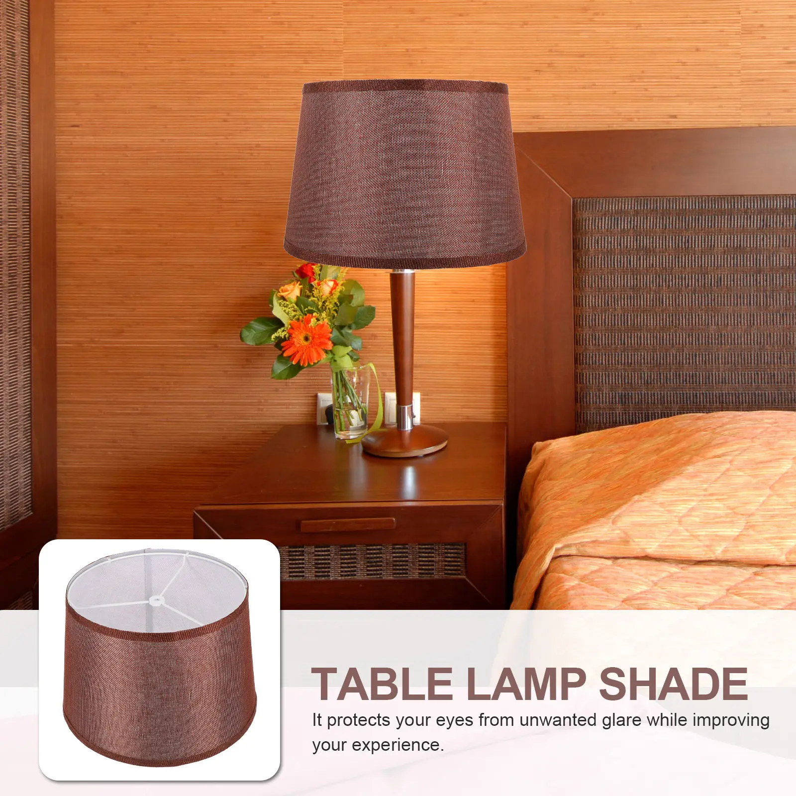 Replacement Linen Lampshade Wear-Resistant Table Lamp Shade Floor Lamp Cover Decorative Lighting Accessory