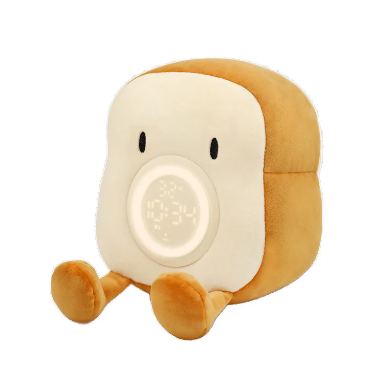 

Toast plush smart alarm clock night light integrated girls boys students special get up artifact 2025 new