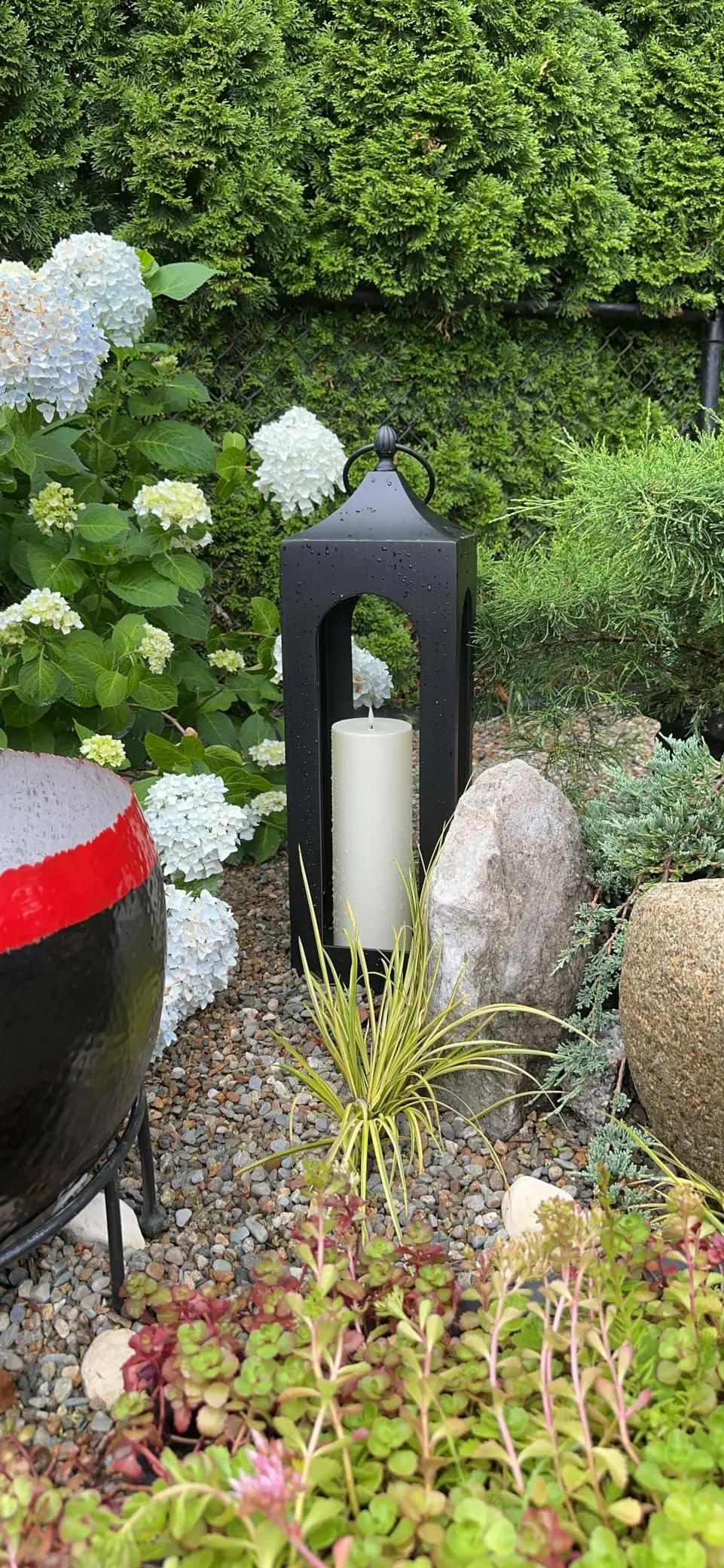35-10cm Outdoor-Säulenkerze & Fernbedienbare IP44 Atmosphärenlampe für Hochzeiten und Partys, Flammenlose Warmweiße LED-Nachtlampe – Detail 12