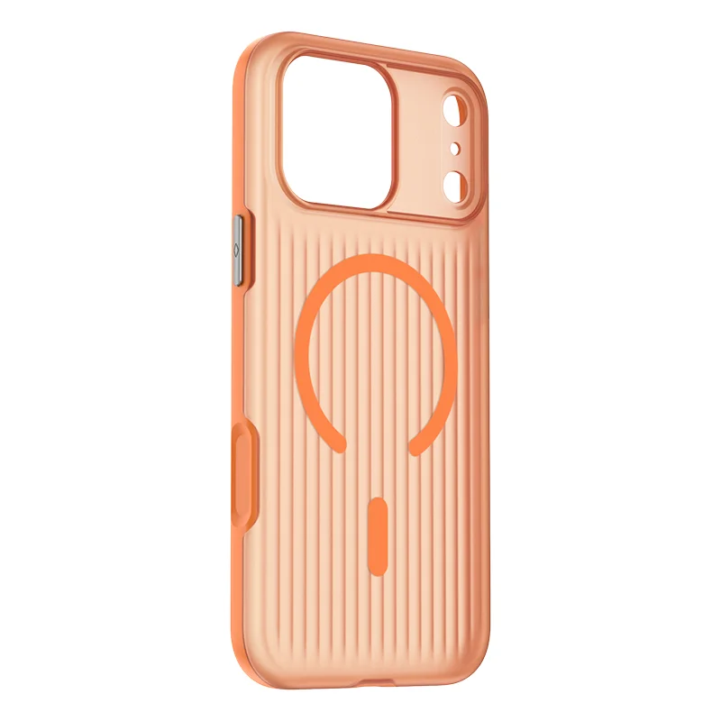 حافظة شحن لاسلكية مغناطيسية غير لامعة لهاتف آيفون 17 برو ماكس 17 برو 17 AI تعمل باللمس زر الكاميرا غطاء مقاوم للصدمات #1