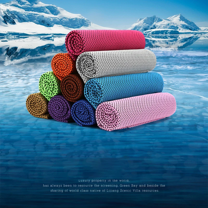 Cooling Ice Towels Microfiber Yoga Cool Thin Towel Outdoor Sport Summer Cooling Scarf Gym Wear Icing Sweat Band Top Sports Towel