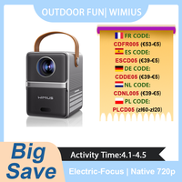 Wimius Portable Projector 18000Lumens 5G WiFi Bluetooth Theater Projector Support Full HD 1080P Display Home Cinema Projector