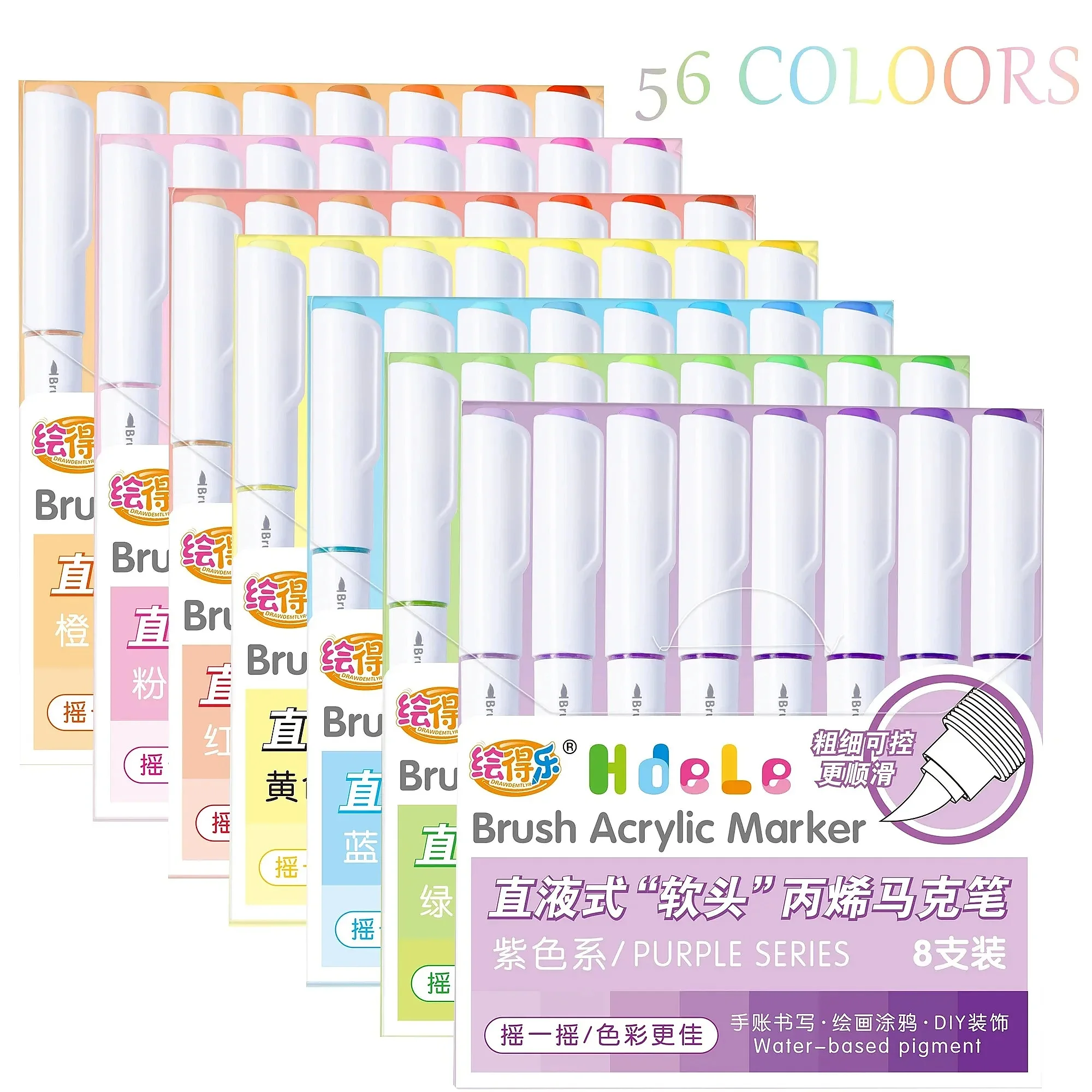 Acrylic Paint Pens Markers 56/120Pcs Set for Canvas Rock Glass Ceramic DIY Art Supplies Premium