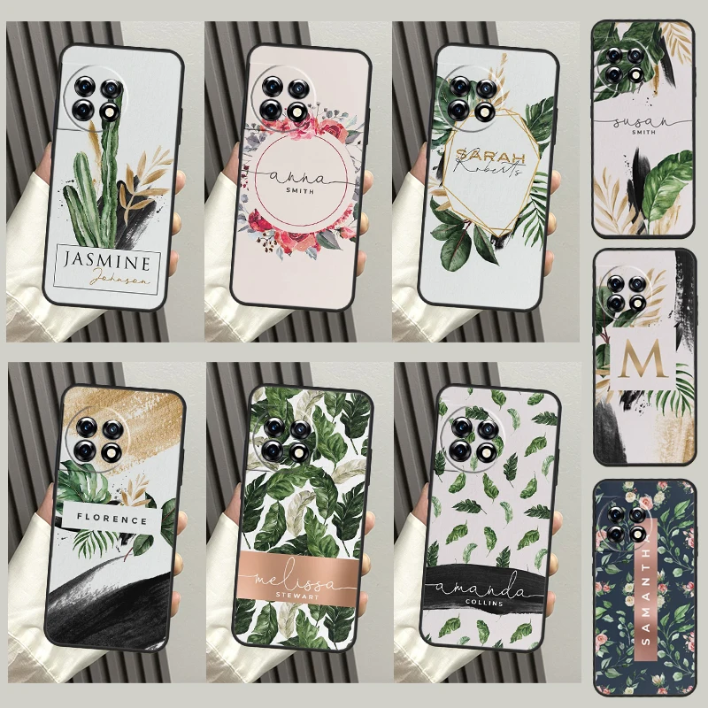 Custom Palm Leaves Exotic Greenery Case For OnePlus Nord CE 2 Lite 2T N10 N20 Cover For OnePlus 11 10 9 Ace Pro 8T 9R 10T 9RT