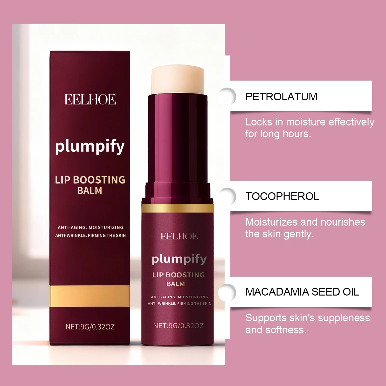 Plumpify Lip Boosting Balm Moisturizing Plumping Sexy Lip Care Fade Lip Lines Nourishing Repair Lip Care Makeup Cosmetics view 5