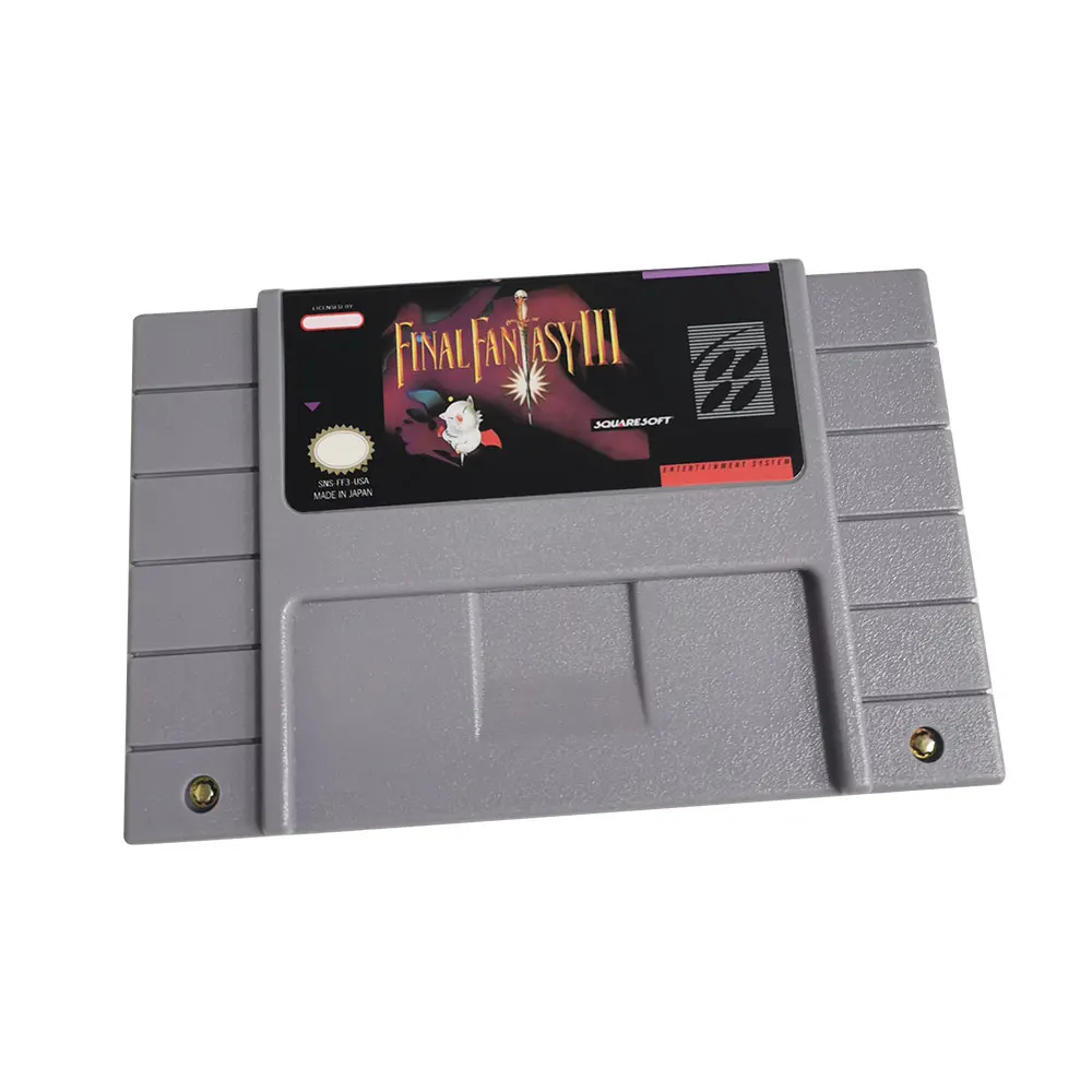 Final Fantasy III-Cartucho de Jogos Super NES SNES, Cartão Retro 16 Bit RPG para Console Clássico Super Famicom SFC | Versão EUA NTSC