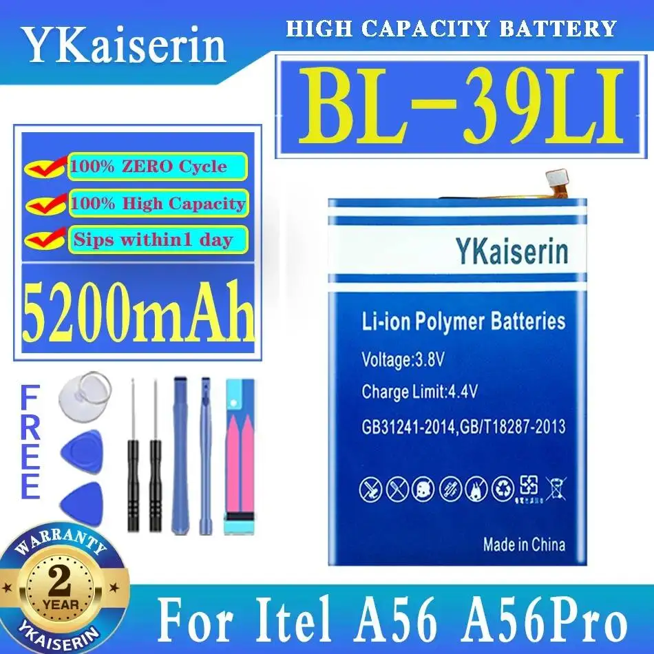 

BL-39LI For Itel A56 Pro Tecno Pop 4 BC2 Mobile Phone Battery 5200Mah Safe Premium Replacement