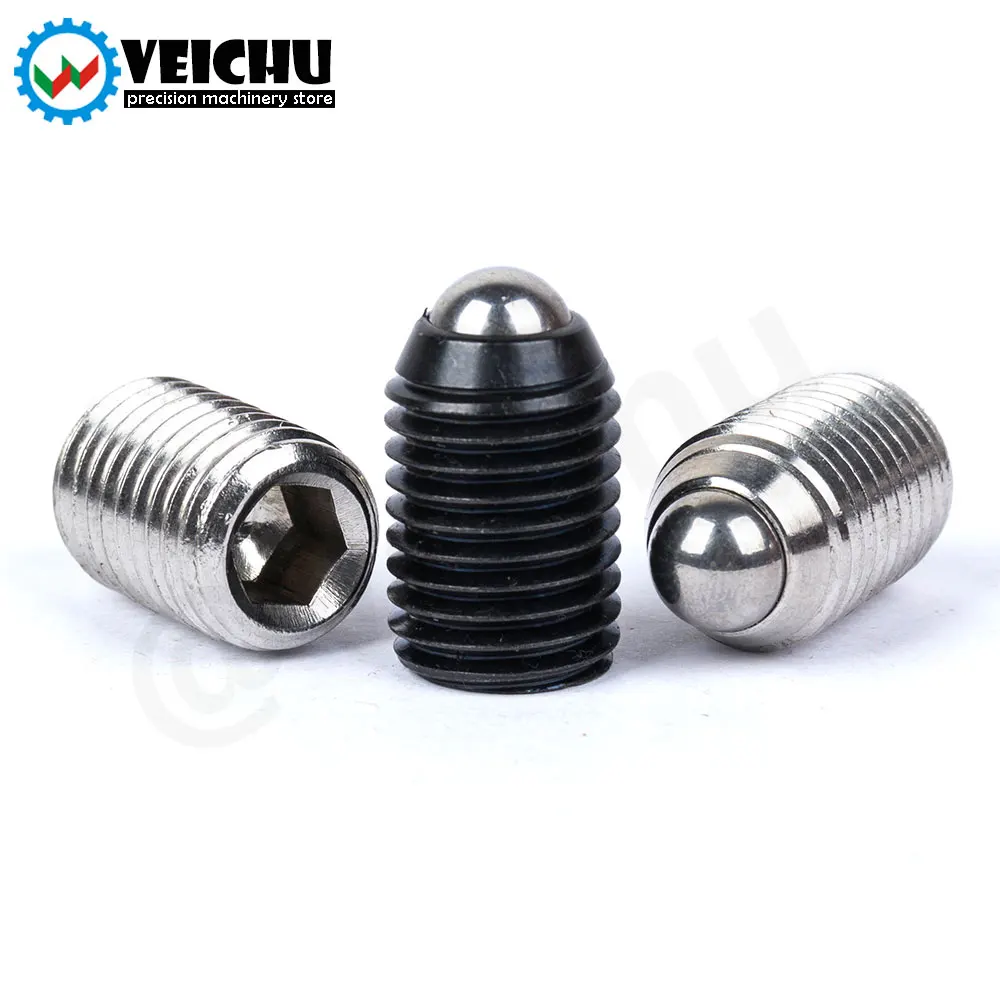 VCN414.1 Stainless/Carbon Steel Miniature Ball Plunger Spring Screw Hex Socket Ball Plunger With Threaded