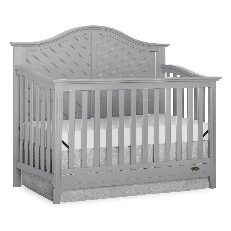 

Dream On Me Ella 5-in-1 Full Size Convertible Crib in Pebble Grey, Greenguard Gold Certified
