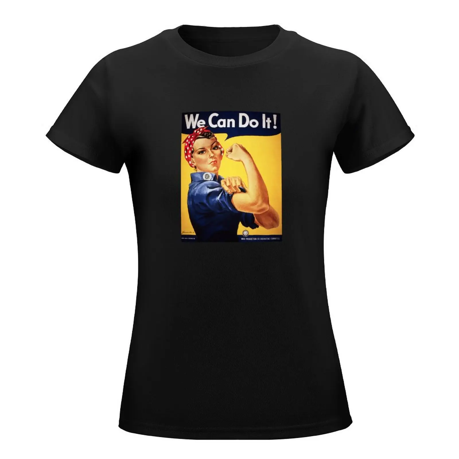 Rosie Riveter We Can Do It! WW2 T-Shirt female korean fashion kawaii clothes designer clothes Women luxury