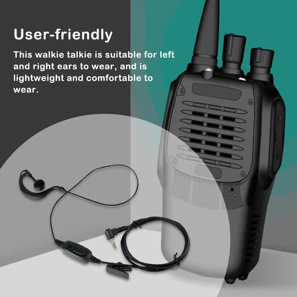 2,5mm Walkie Talkie kabel gebundener Kopfhörer Einohr Zwei-Wege-Radio Kopfhörer ergonomischer Revers Clip Headset Ersatzteil