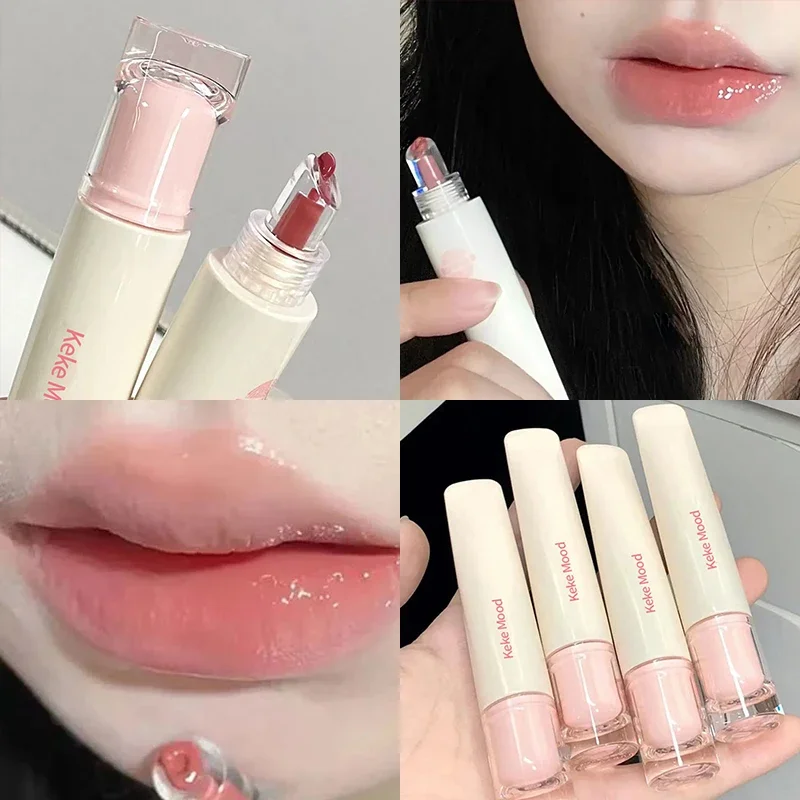 4Colors Mirror Lip Gloss Crystal Jelly Liquid Lipstick Waterproof Lasting Sexy Tint Lip Plumper Non-stick Cup Lips Glaze Makeup