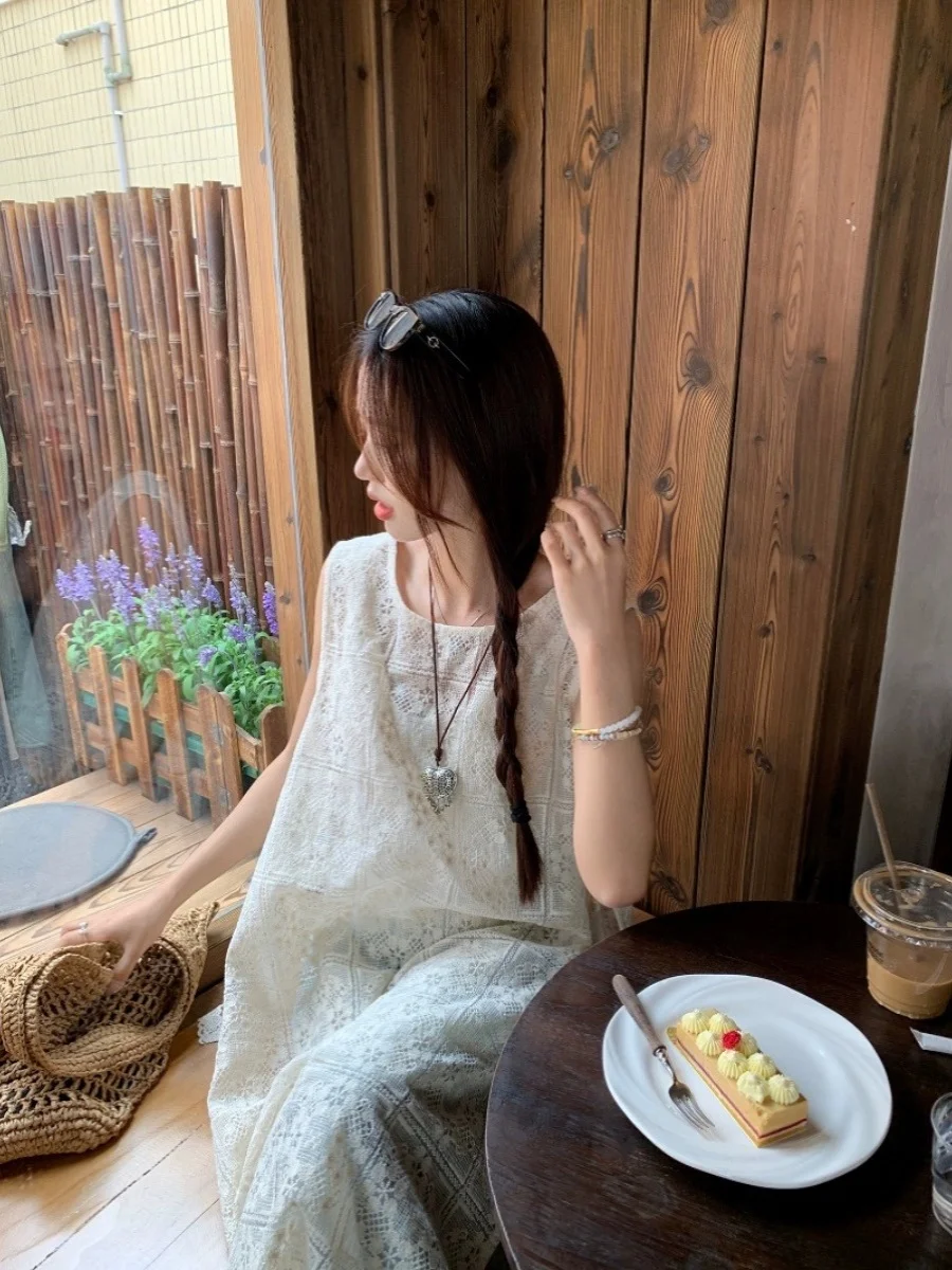 Csa Csola Cseta Cseta de Camadas Dupla Face com Cinto, Estilo Floresta Doce, Bordado Pesado, Renda Vazada, Artíst...