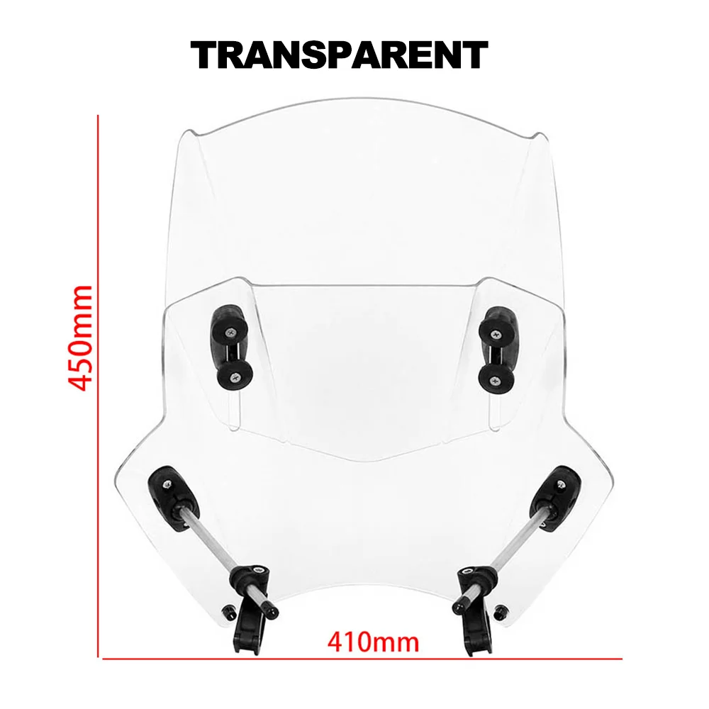 FOR MACBOR EIGHT MILE 500 SCRAMBLER/STREET Universal Motorcycle Windshield FOR MONDIAL HPS 300I FOR MOTO GUZZI V7 III STONE 750