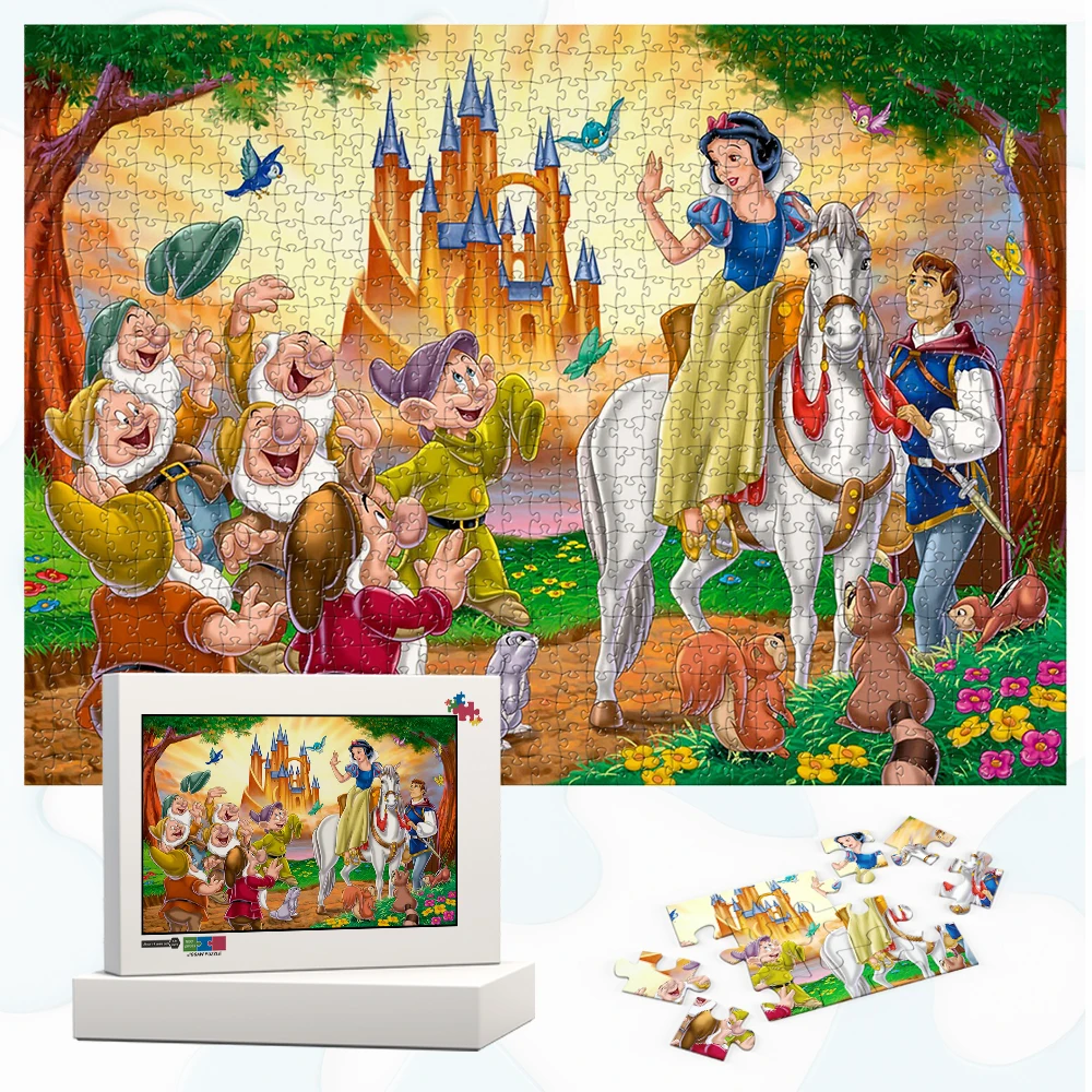 

Snow White from the Film Jigsaw Puzzles Snow White and the Seven Dwarfs on Horse Puzzles for Adults Disney Cartoon Series Puzzle