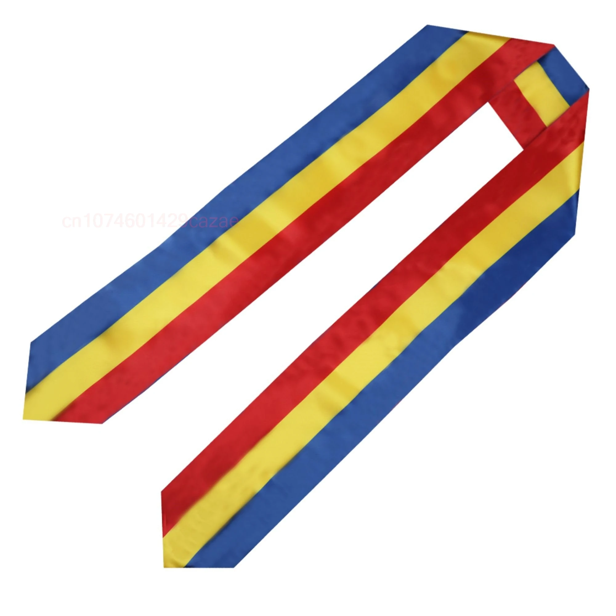 

Romania Flag 180*15CM Graduation Sash Stole Scarf Double Sided for Study Aboard International Students Graduation