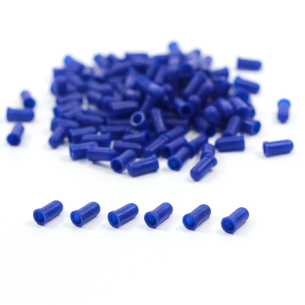 XPT01B 100pcs Blue Rubber Covers Caps for 3mm Grain of Wheat Bulbs LEDs