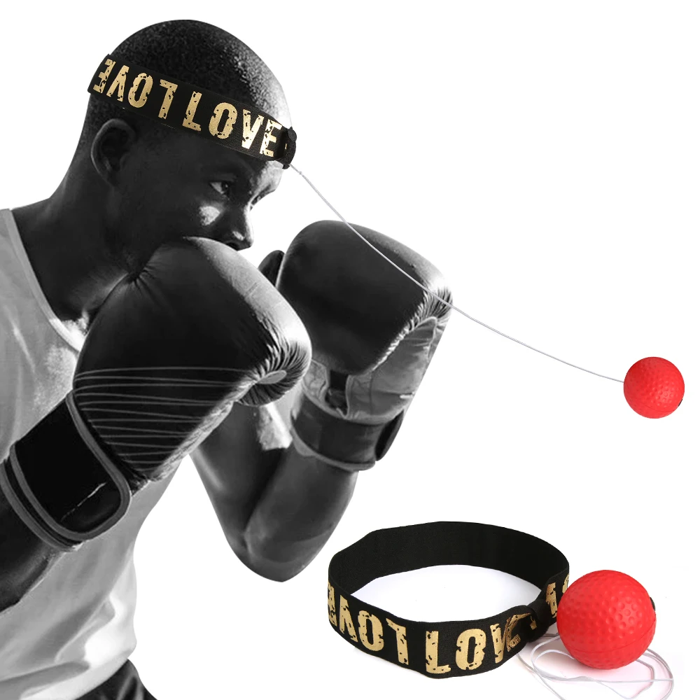 Boxing Speed Ball Head-mounted PU Punch ball Sanda Training Hand Eye Reaction Home Sandbag Fitness Boxing Equipment