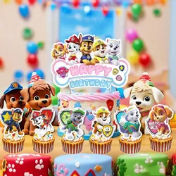 Paw Patrol Birthday Cake Decoration Supplies Cute Cartoon Anime Figure Patrol Canine Party Accessories Supplies Birthday Gif