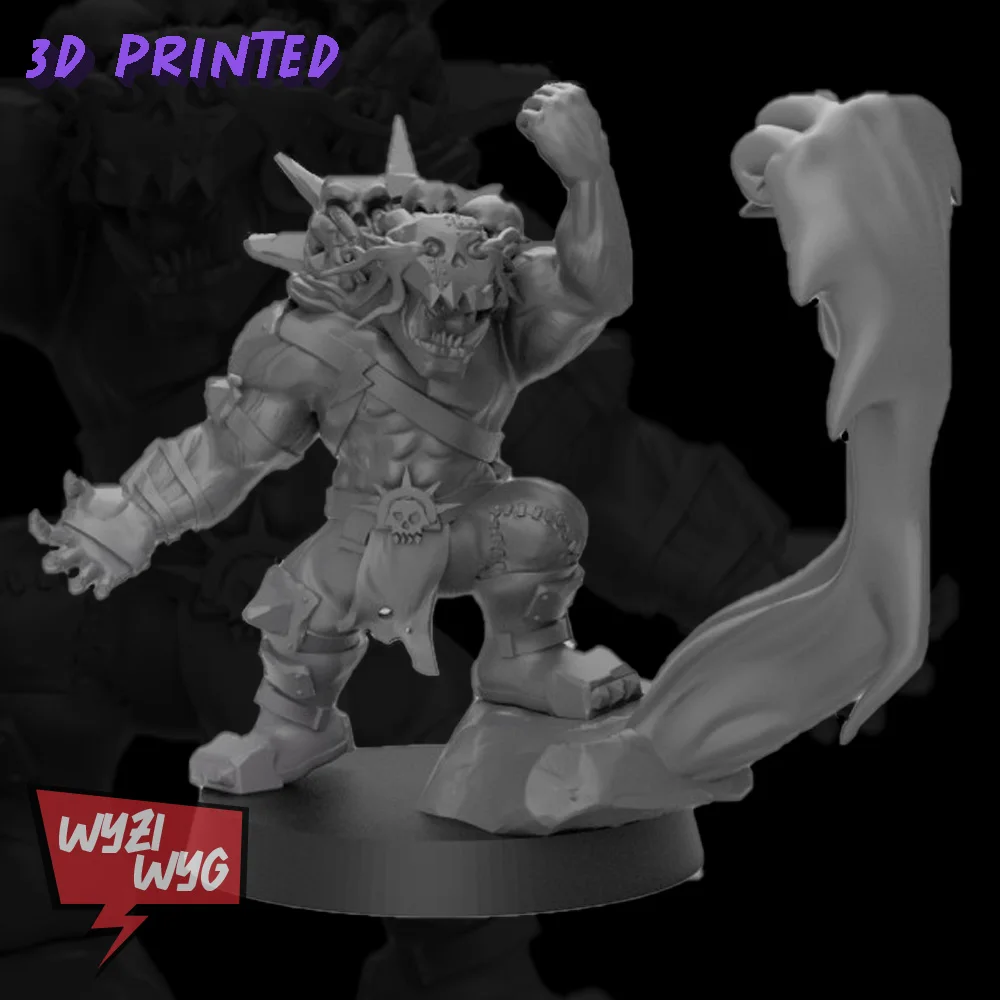 

Orc Wizard Miniature, Shaman Figurine, HQ Troops, Green Skin, HD 3D Printed Model, Action Fantasy Tabletop Wargame DnD