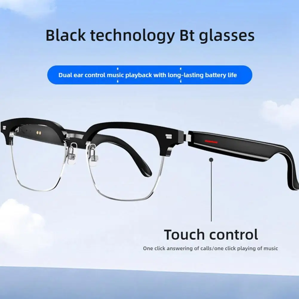 Camera Smart Glasses Bluetooth-compatible Call Voice Listen Music Glasses Smart Sports Polarized Sunglasses Anti-Blue Eyeglasses