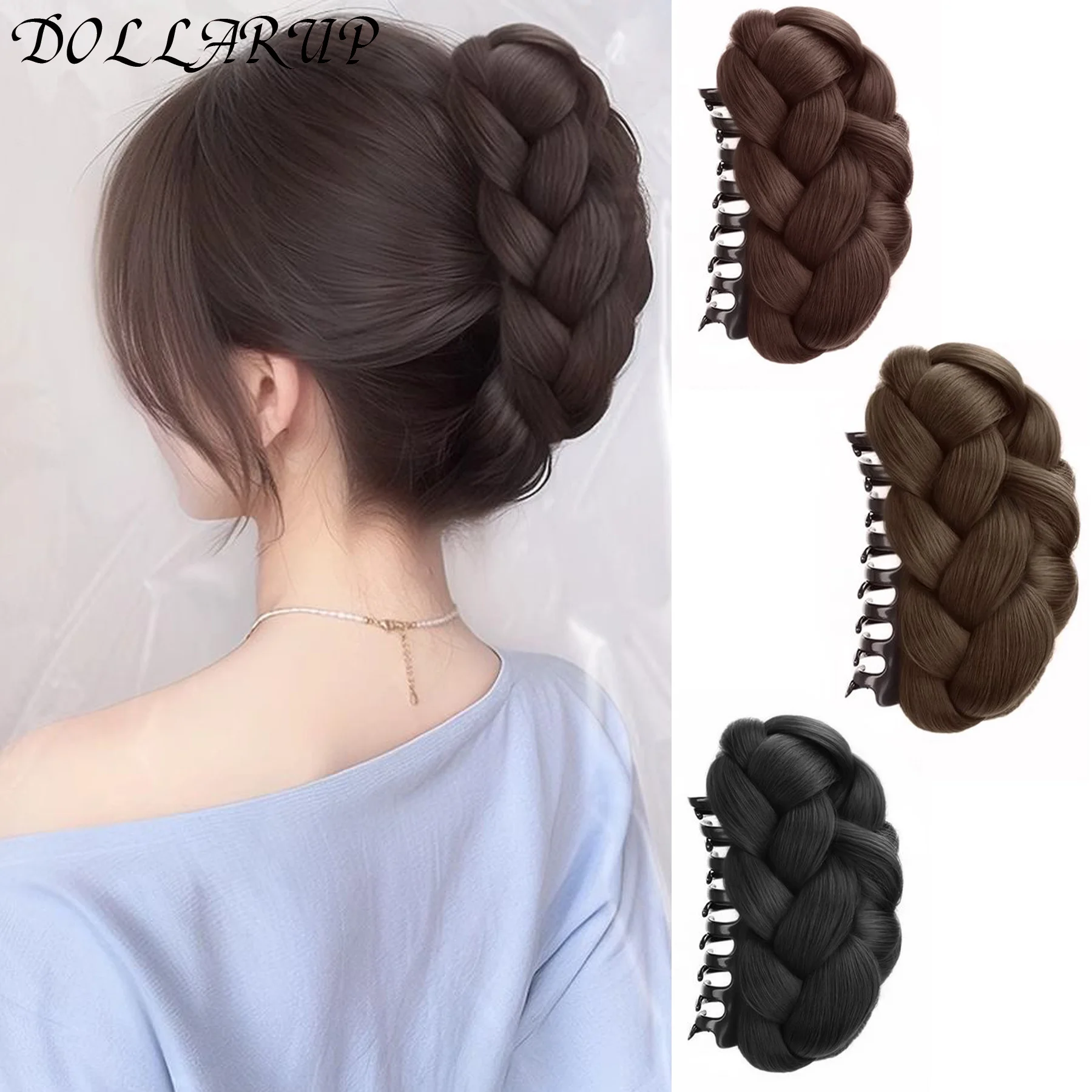 

DOLLARUP Синтетический парик с шаровой головкой Qianjin Flower Bud Head Grab Clip Hair Artifact High Skull Top Новое кольцо для парика в китайском стиле