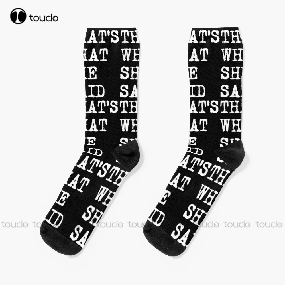 Esa es lo que ella dijo Calcetines Calcetines de fútbol rosas Calcetines unisex para adultos y adolescentes Regalo personalizado 360 °   Impresión digital HD de alta calidad