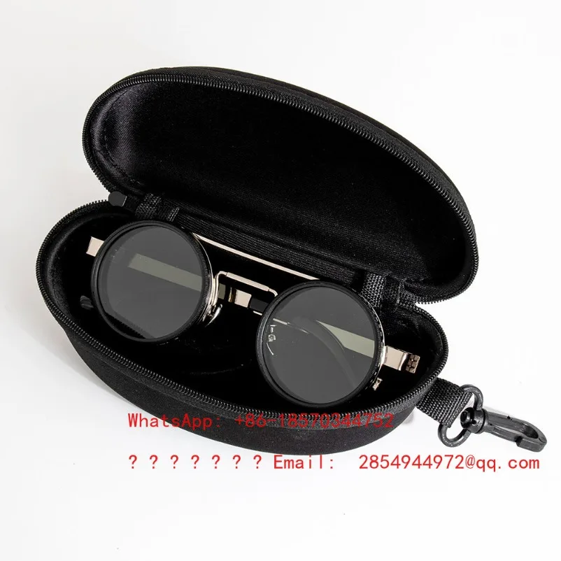 Purely handmade ND9 gear rotating adjustable brightness dimming sunglasses double polarized anti-glare sunglasses