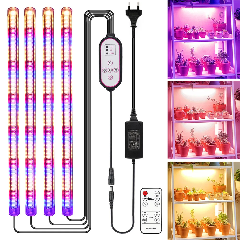 Indoor Full Spectrum Hard Light Bar, 48LEDs, sincronismo inteligente, Seedling Fill Lamp, Plant Growing Lâmpadas, mais recente modelo, 4pcs