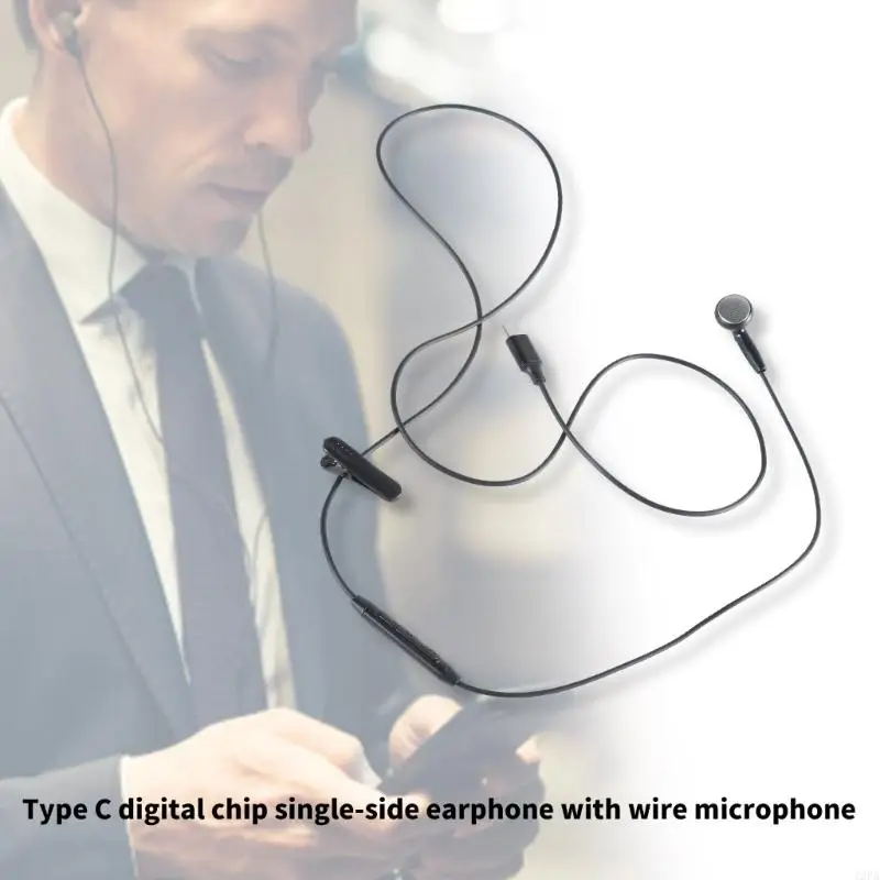 5HA Type C Earphone Single-Side Earphone Earbud Single-Ear Earbud with Microphone
