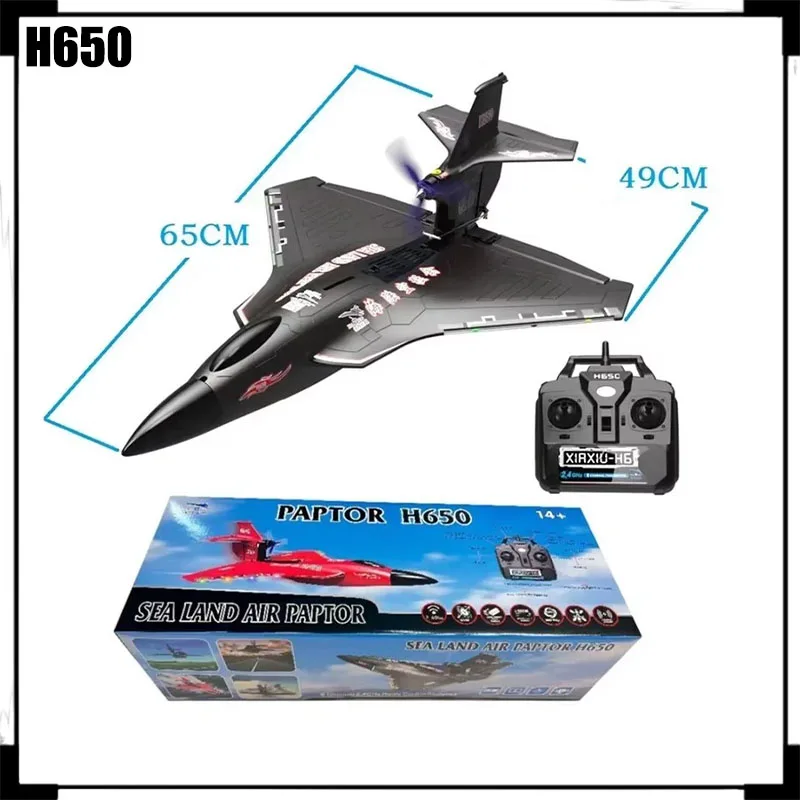 H650 Raptor Water Land Air Fixed Wing Foam Waterproof Aircraft Brushless Motor Radio-controlled Aircraft Electric Model Aircraft